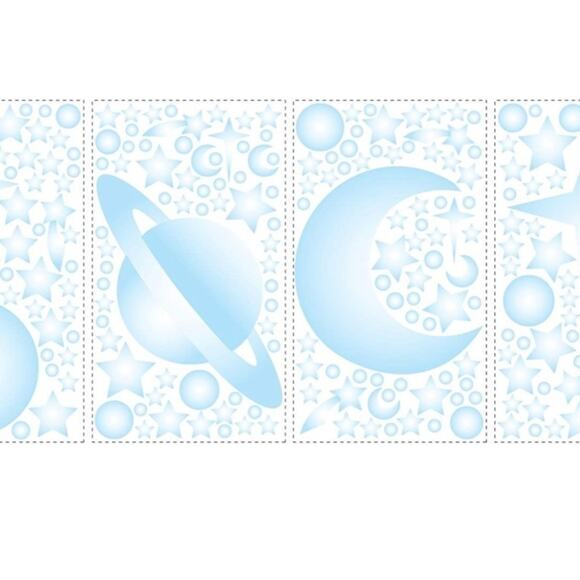 Roommates Peel and Stick Wall Decals Celestial Glow In the Dark Stars NWT - Picture 2 of 7